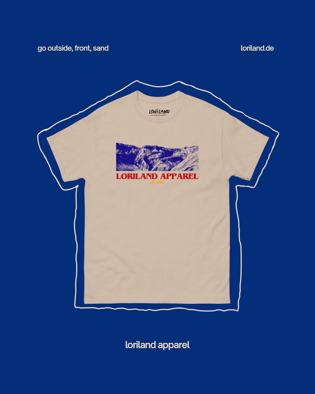 Unisex T-Shirt mit Retro Aufdruck, Go Outside