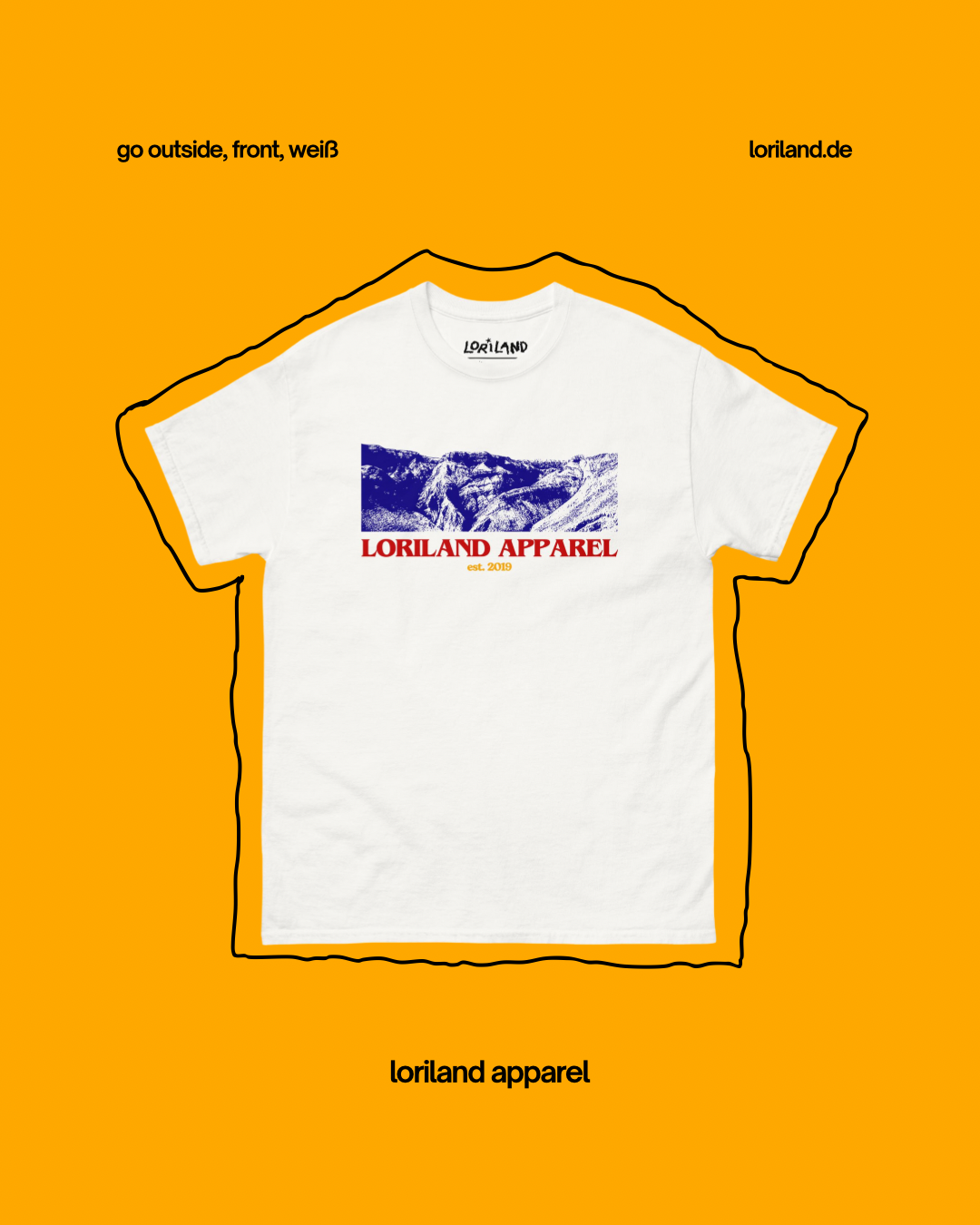 Unisex T-Shirt mit Retro Aufdruck, Go Outside