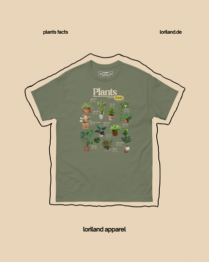 Plants Facts / Unisex T-Shirt mit Retro Aufdruck / Loriland Apparel