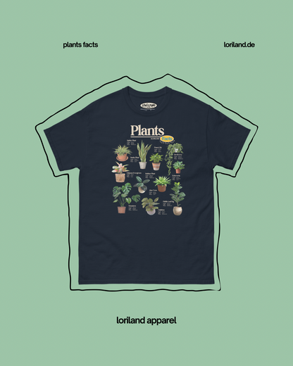 Plants Facts / Unisex T-Shirt mit Retro Aufdruck / Loriland Apparel
