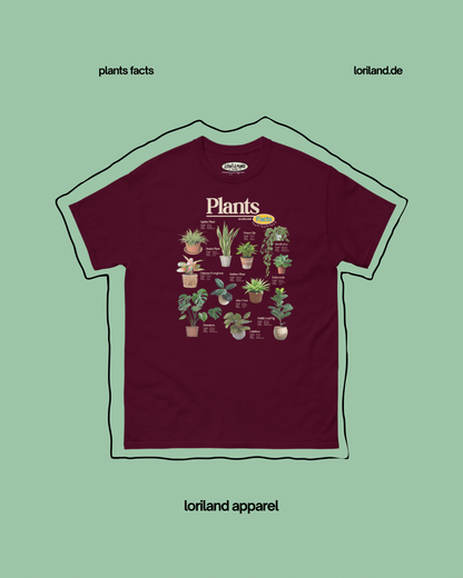 Plants Facts / Unisex T-Shirt mit Retro Aufdruck / Loriland Apparel