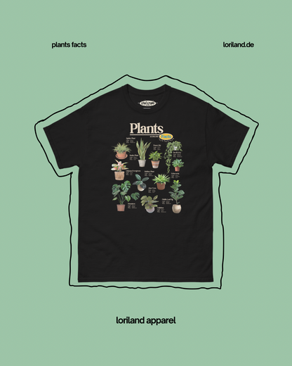 Plants Facts / Unisex T-Shirt mit Retro Aufdruck / Loriland Apparel