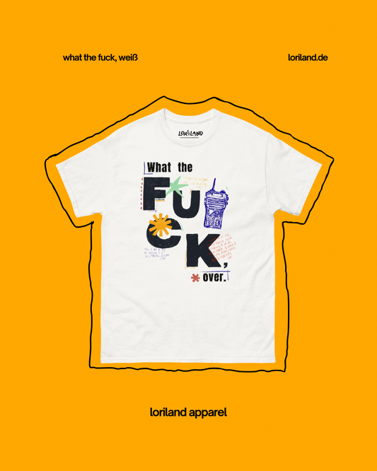 Unisex T-Shirt mit Retro Aufdruck, What The Fuck